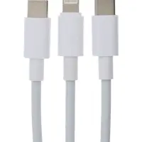 Кабель-разветвитель VIXION PRO VX-19, Type-C &mdash; Type-C + Lightning, 10 Вт, 1.2 м, белый