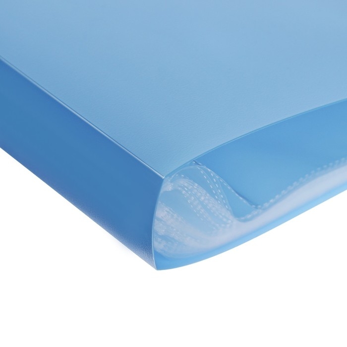 Папка с 60 вкладышами А4, 700 мкм, Calligrata TOP Breeze, на резинке, небесный, тиснение Папка с 60 вкладышами А4, 700 мкм, Calligrata TOP Breeze, на резинке, небесный, тиснение "под кожу"