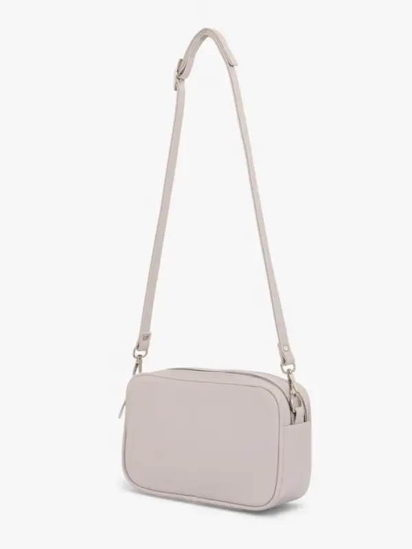 Сумка женская кросс-боди TEXTURA на молнии, 24&times;9&times;15 см, светло-серая