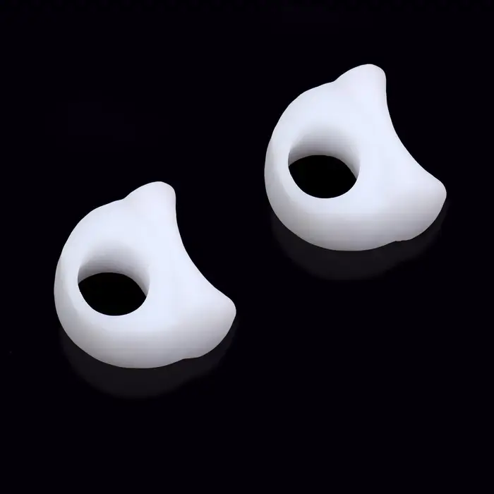 Корректоры - разделители для больших пальцев, силиконовые, 3&times;3.5 см, пара, белые