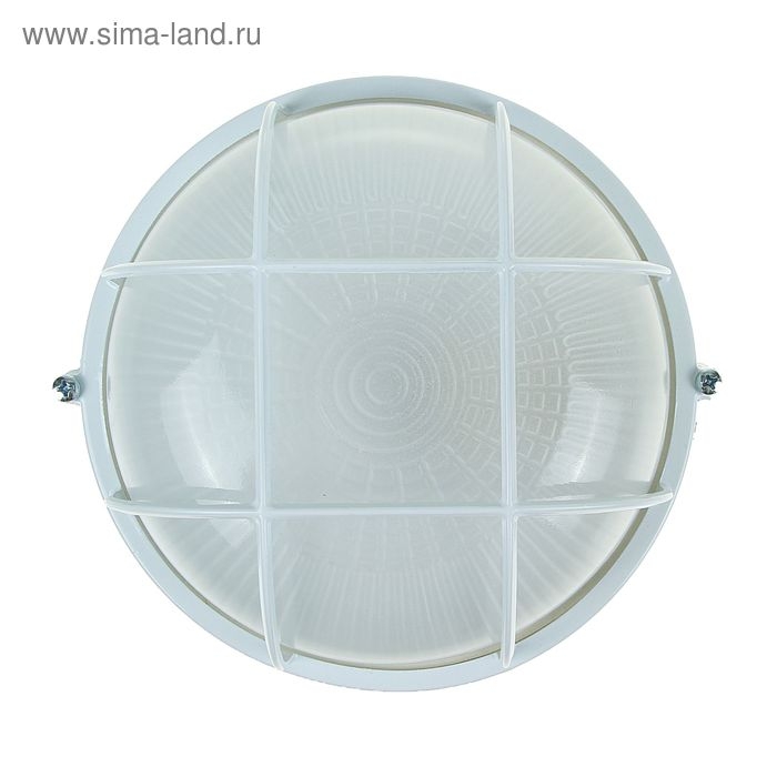 Светильник TDM НПБ1302, Е27, 60 Вт, IP54, круглый, с решеткой, белый