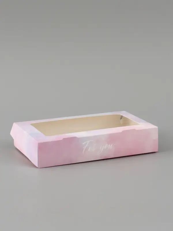 Коробка подарочная с окном &laquo;Для тебя&raquo;, 20&times;12&times;4 см, самосборная