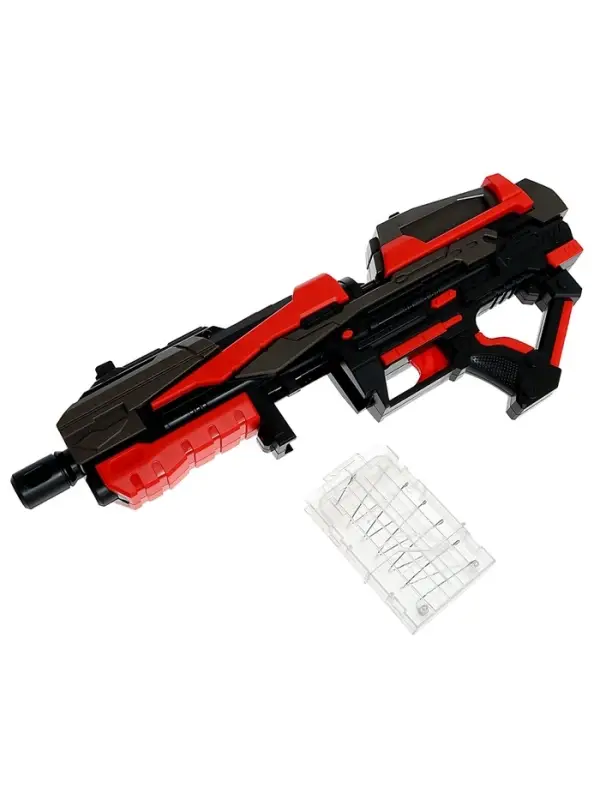 Автоматический бластер RAMPAGE, стреляет мягкими пулями, работает от батареек