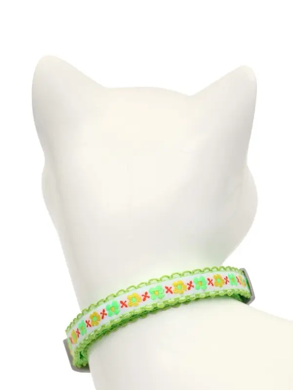 Набор ошейников для кошек &laquo;Пижон. По-полюшку&raquo;, 30&times;1 см, розовый, зелёный
