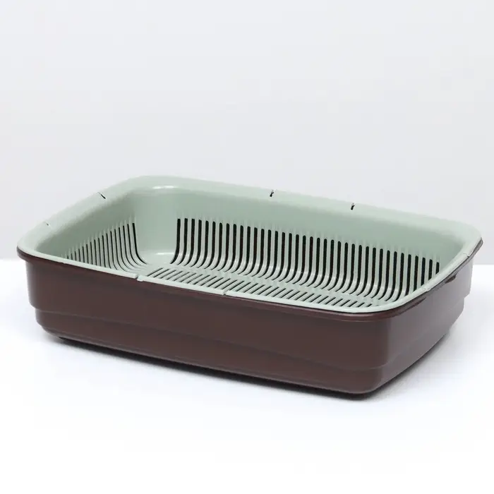 Лоток большой с сеткой Atlantis &laquo;Стандарт&raquo;, 42&times;31&times;10 см, шоколад