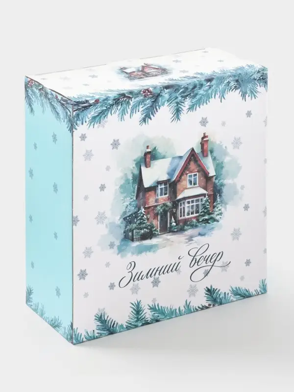 Блинница новогодняя Доляна «Зимний вечер», 23.5×9.7 см, доломит, белая Блинница новогодняя Доляна «Зимний вечер», 23.5×9.7 см, доломит, белая