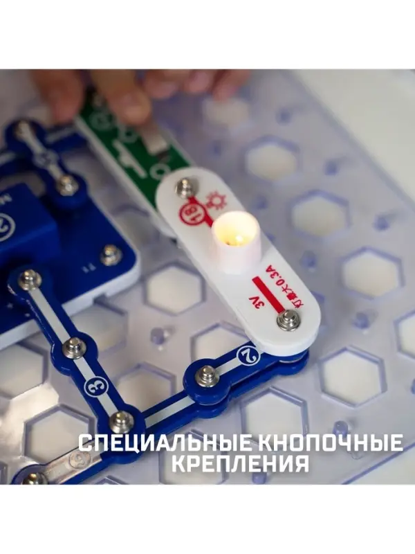 Конструктор электронный &laquo;Эврики&raquo;, 335 схем, 31 элемент, работает от батареек