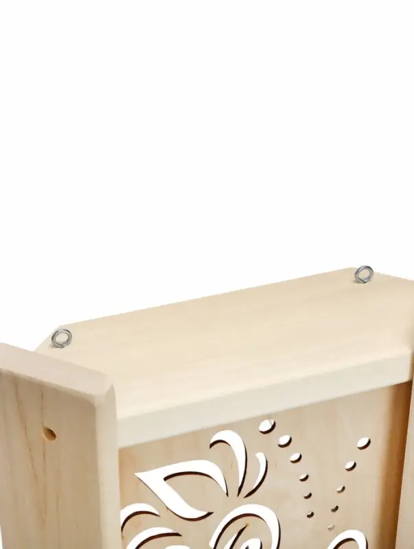 Абажур угловой для бани и сауны &laquo;Лотос&raquo;, 38&times;29&times;10.5 см, деревянный, со вставкой