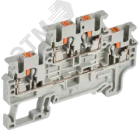 ARMAFIX Клемма пружинная Push-in CP-ML 2 ур. 2,5мм2 серая IEK