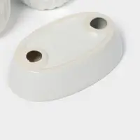 Набор аксессуаров для ванной комнаты Доляна &laquo;Течение&raquo;, 4 предмета, дозатор 350 мл, мыльница, два стакана 300 мл, белый