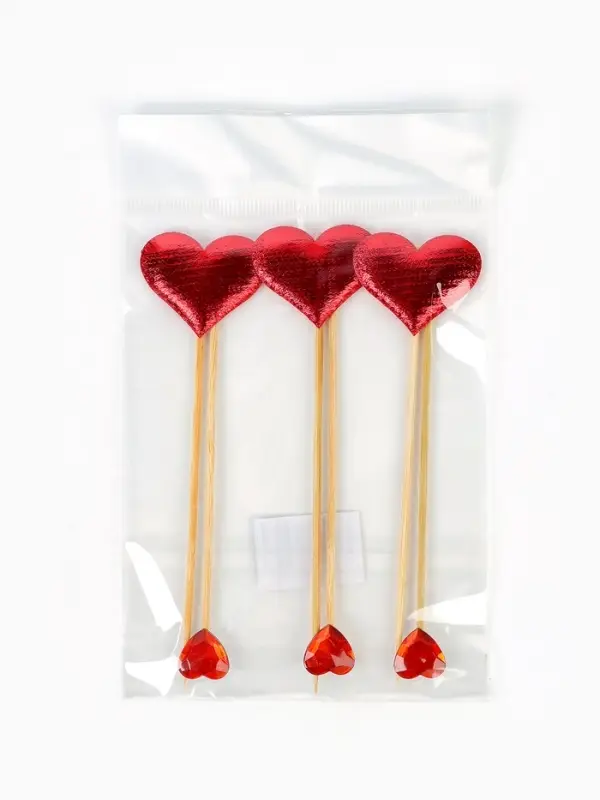 Шпажки "Сердечки" (набор 6 шт)