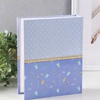 Фотоальбом 200 фото 10X15см,"Три пуговки", голубой, ПП карм.