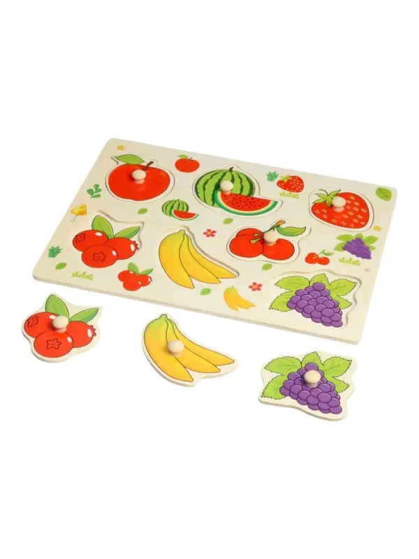 Рамка - вкладыш Лесная мастерская &laquo;Подбери картинку. Ягоды - фрукты&raquo;, 7 деталей