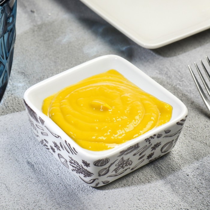 Соусник керамический Kitchen, 8.5 х 8.5 х 3.5 см, цвет белый Соусник керамический Kitchen, 8.5 х 8.5 х 3.5 см, цвет белый