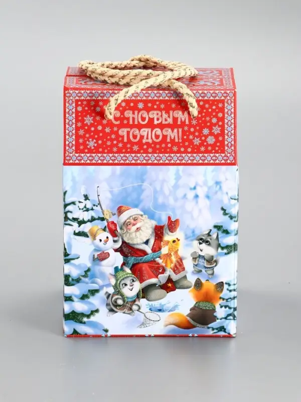 Подарочная новогодняя коробка «Золотая рыбка», для сладких подарков, 18×18×14 см Подарочная новогодняя коробка «Золотая рыбка», для сладких подарков, 18×18×14 см