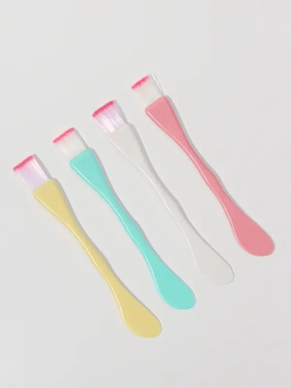 Кисть для масок, двусторонняя, с лопаткой, 15.5 (&plusmn;1) см, МИКС