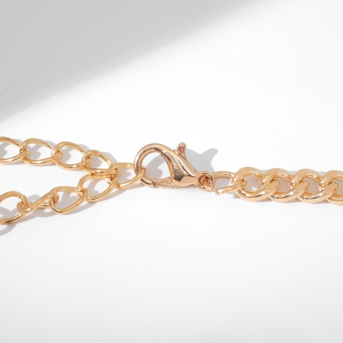 Чокер «Цепь» ромб, цвет белый в золоте, 32 см Чокер «Цепь» ромб, цвет белый в золоте, 32 см