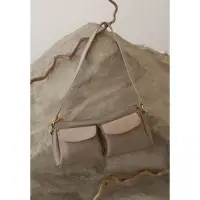 Сумка женская багет TEXTURA на молнии, 27&times;8&times;13 см, бежево-серая