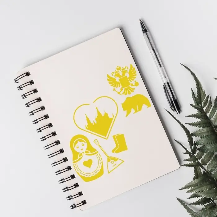 Трафарет пластик Трафарет пластик "Россия" 13х13 см