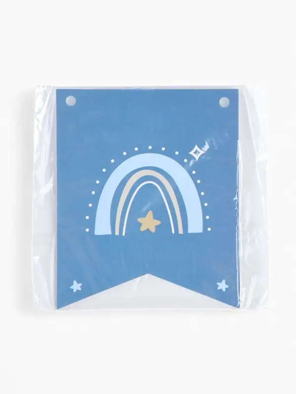 Гирлянда на ленте &laquo;С Днём Рождения!&raquo;, голубой нюд, 200 см