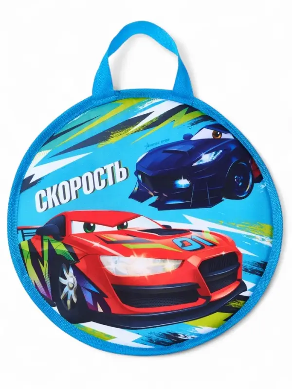 Ледянка &laquo;Скорость&raquo; Snow Cat, d=35 см, толщина 1 см, с ручкой, голубая