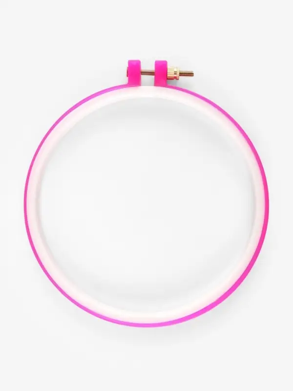 Пяльцы для вышивания, d=14/16 см, розовые