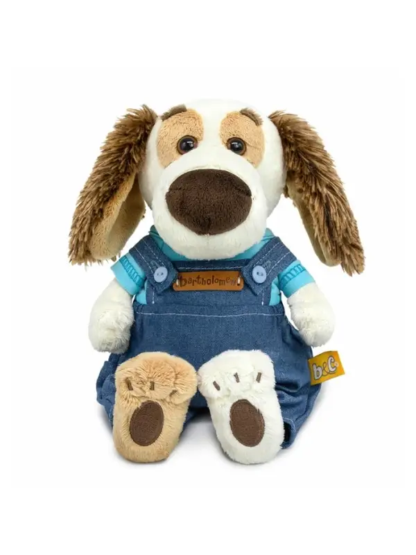 Мягкая игрушка Мягкая игрушка "Собака Бартоломей baby в комбинезоне "Деним", 20 см BartB-054