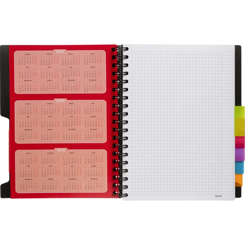 Бизнес-тетрадь B5,200л,кл,греб. Attache Selection Office book чернметаллик