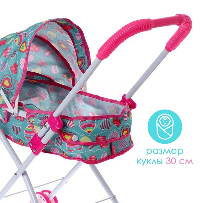 Коляска для кукол, универсальный, металлический каркас Коляска для кукол, универсальный, металлический каркас
