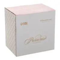 Набор посуды WY Paradise, 18 предметов, 6 тарелок d=25.5 см, 6 тарелок d=20.5 см, 6 глубоких тарелок d=23 см, фарфор, белый, розовый