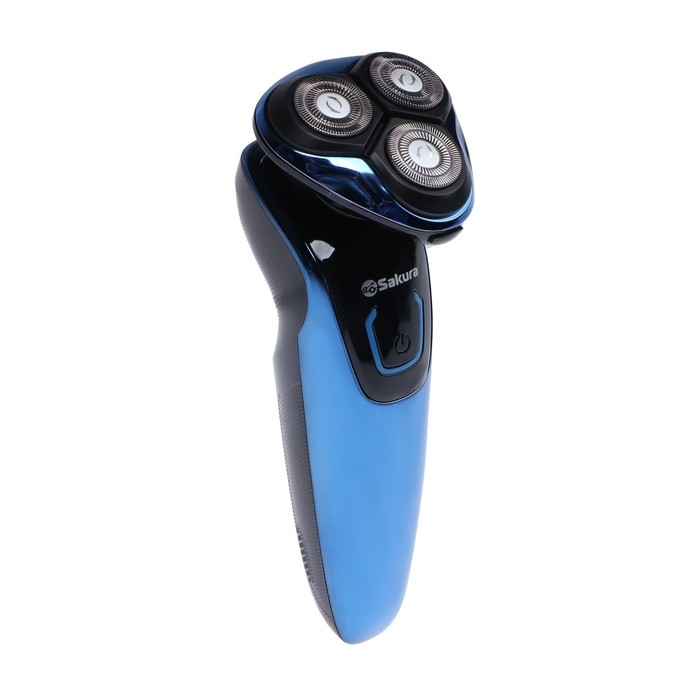 Электробритва Sakura SA-5420BL,3 Вт, роторная, 3 головки, сухое/влажное бритьё, триммер, АКБ Электробритва Sakura SA-5420BL,3 Вт, роторная, 3 головки, сухое/влажное бритьё, триммер, АКБ