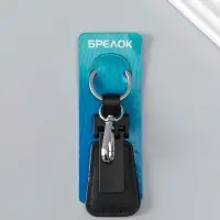 Брелок под нанесение кожзам, металл размер окна 3,7х1,7 см, чёрный матовый 13х4х0,7 см Брелок под нанесение кожзам, металл размер окна 3,7х1,7 см, чёрный матовый 13х4х0,7 см