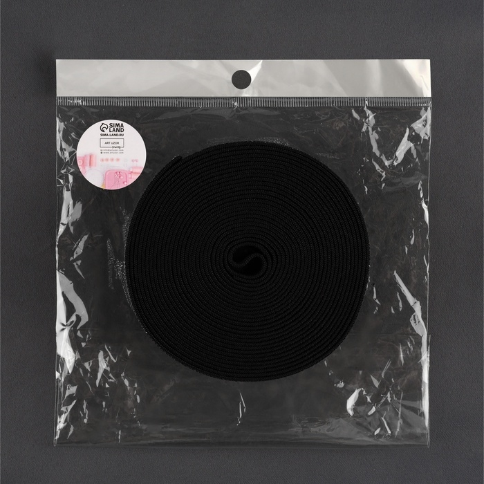 Резинка тканая, мягкая, 40 мм, 4,5 ± 1 м, цвет чёрный/серебряный Резинка тканая, мягкая, 40 мм, 4,5 ± 1 м, цвет чёрный/серебряный