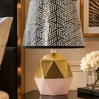 Лампа настольная RISALUX &laquo;Румби&raquo;, E14, 40 Вт, золотистая, 20&times;20&times;29 см