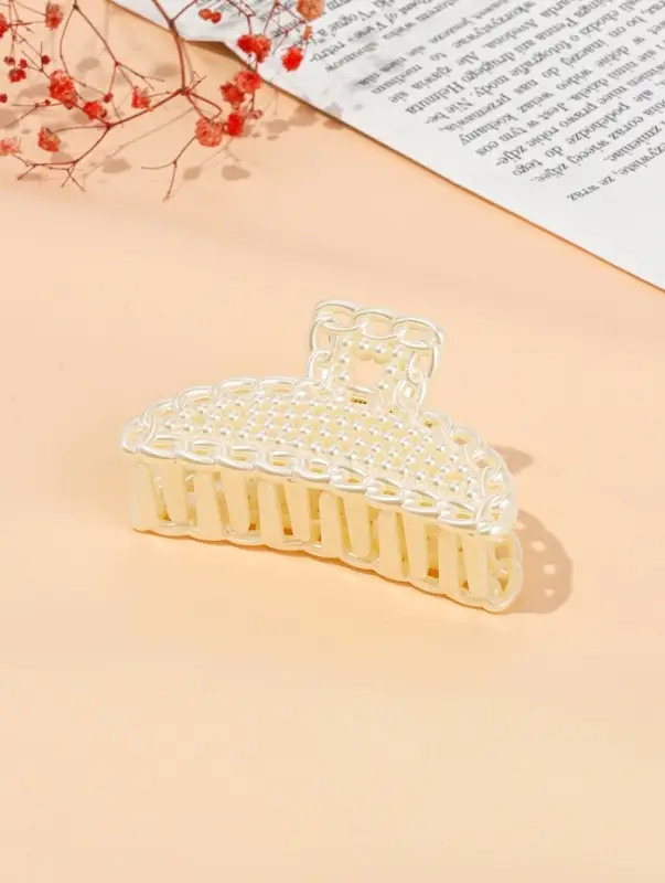 Краб для волос "Синтия" дуга галант, 9 см, белый