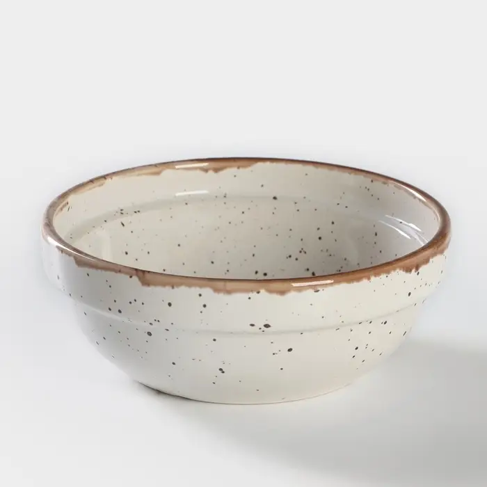 Тарелка глубокая Хорекс Punto bianca, 600 мл, d=15.5 см, фарфор, белая