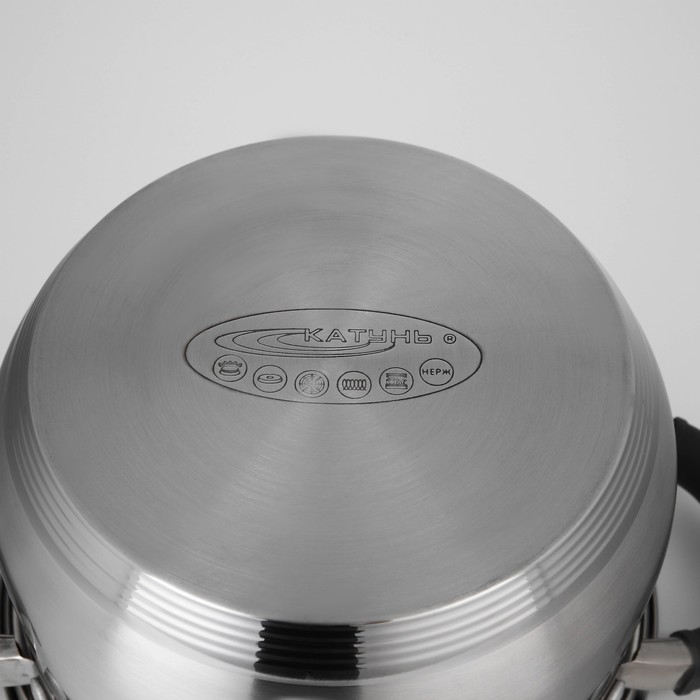 Набор посуды «Ирида», 3 предмета: кастрюли 2,9 л, 3,9 л, ковш 1,9 л, капсульное дно, индукция Набор посуды «Ирида», 3 предмета: кастрюли 2,9 л, 3,9 л, ковш 1,9 л, капсульное дно, индукция