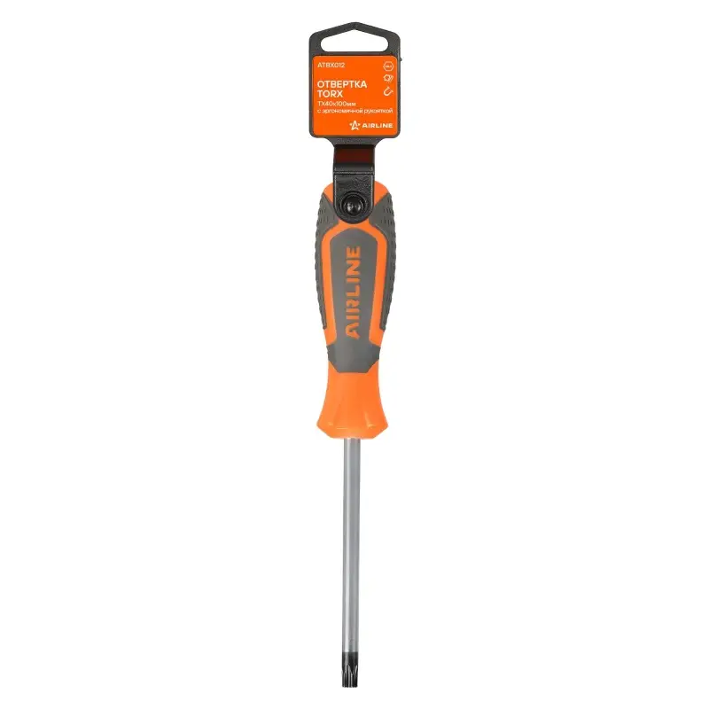 Отвертка TORX TX40x100мм, магнитный наконечник, пласт.подвес