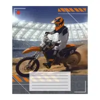 Тетрадь 12 листов в клетку Calligrata, «Мотоциклист», обложка мелованная бумага, МИКС Тетрадь 12 листов в клетку Calligrata, «Мотоциклист», обложка мелованная бумага, МИКС
