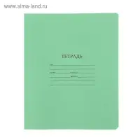 Тетрадь 24 листа в линейку «Зелёная обложка», белизна 95% (по 20 шт. в запайке)