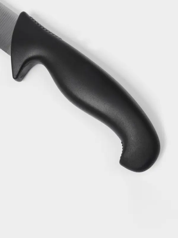 Нож кухонный слайсер Sharp, лезвие 30.5 см, нержавеющая сталь, чёрная ручка