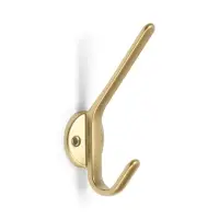 Крючок мебельный CAPPIO TKD030, двухрожковый, цвет матовое золото