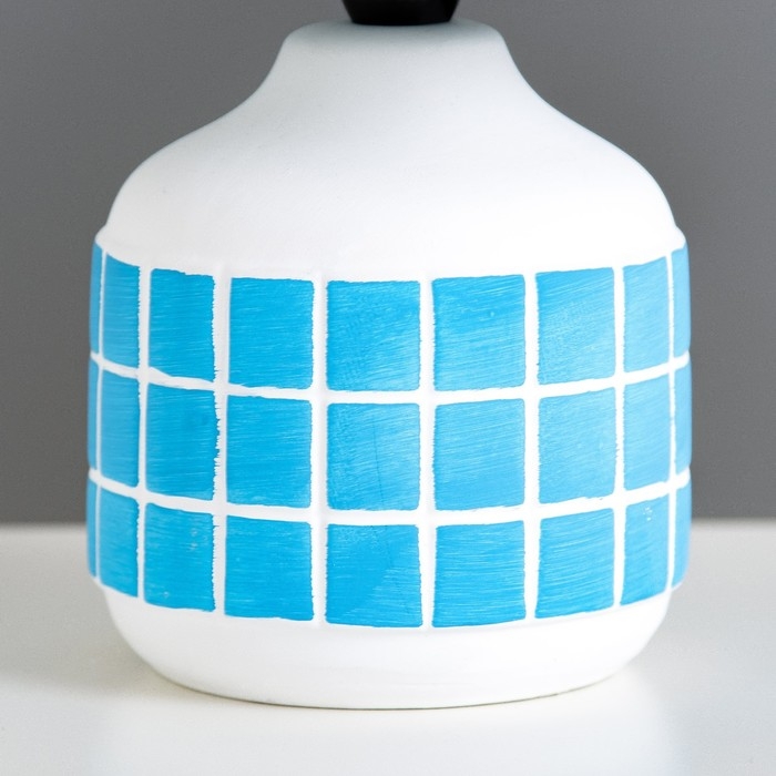 Настольная лампа Настольная лампа "Гликерия" E14 40Вт бело-синяя 15х15х27 см RISALUX