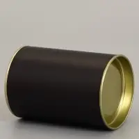 Тубус 73&times;110 мм (90 мм внутренняя высота), картон, металлическая крышка чёрный