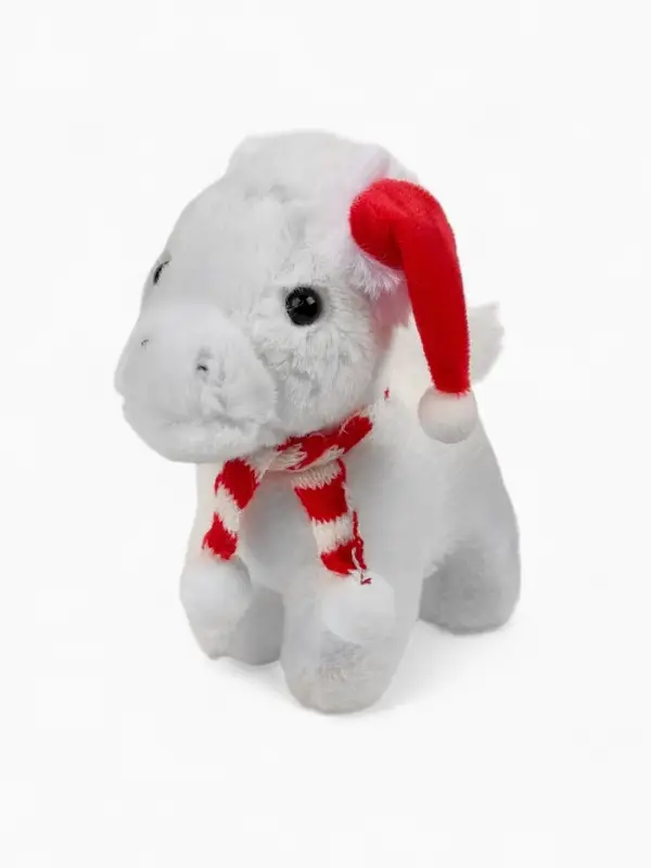 POMPOSHKI мягкая игрушка Лошадка, в шапочке, белая POMPOSHKI мягкая игрушка Лошадка, в шапочке, белая