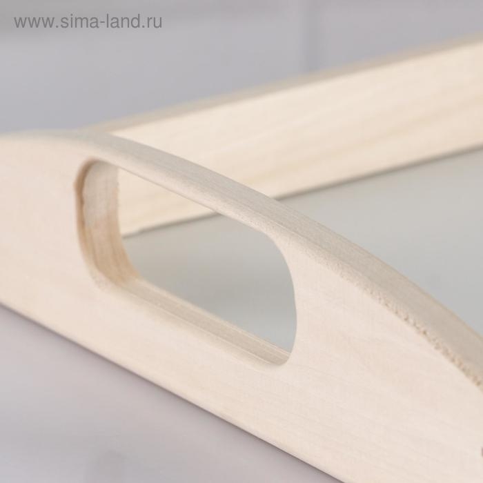 Поднос деревянный Поднос деревянный "Дачный", МАССИВ, 25×45×6,5 см