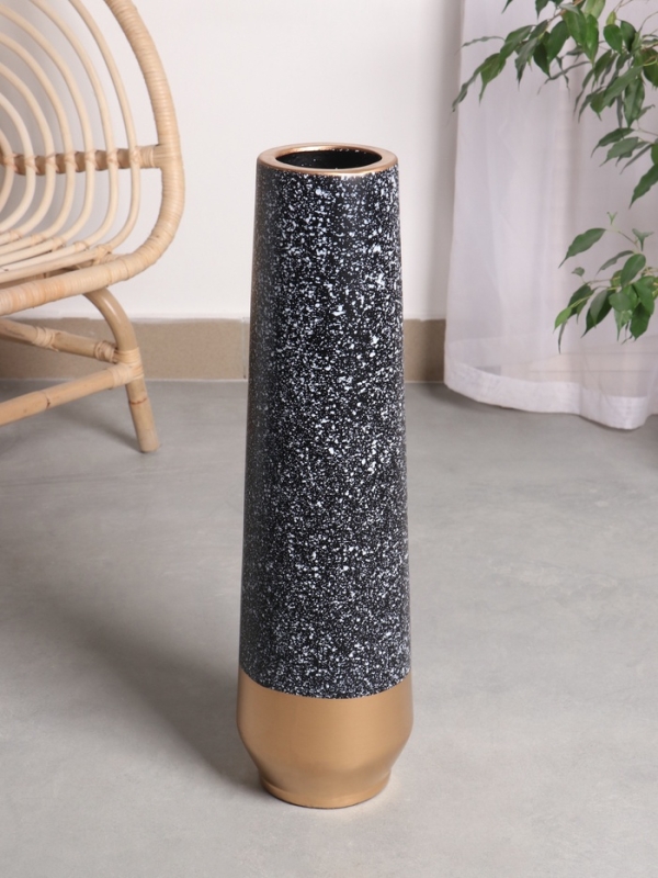 Ваза керамика напольная Ваза керамика напольная "Честер" классик, 60х12 см, чёрный