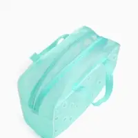 Косметичка-сумка на молнии для бассейна, с ручками, средний размер, зелёная