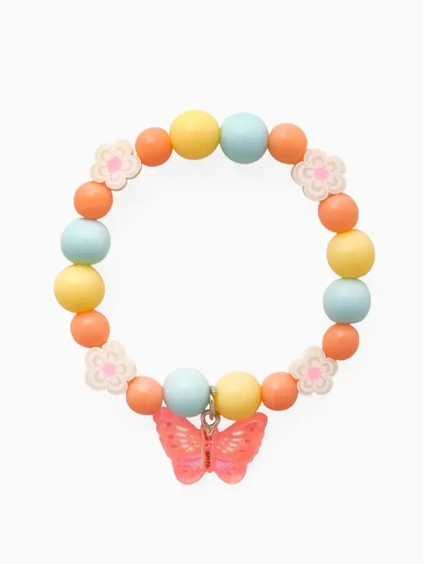 Браслет детский &laquo;Выбражулька. Бабочка с бусинами&raquo;, d=6 см, разноцветный