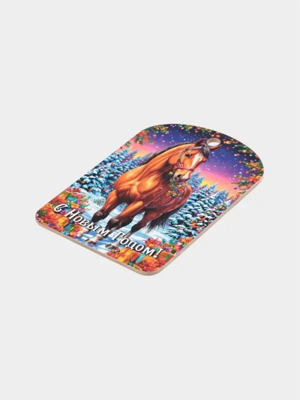 Доска разделочная сувенирная Дарим Красиво «Символ года. С новым годом», дерево, 27.5×19.5×0.5 см, разноцветная